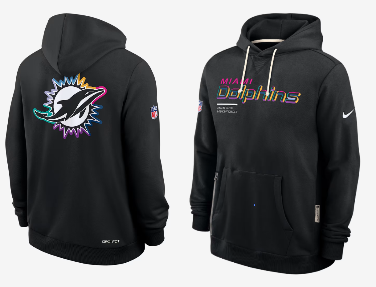 Men Miami Dolphins black 2025 Nike NFL hoodie->miami dolphins->NFL Jersey